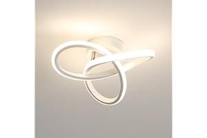 COMELY Plafon LED Techo, 22W Moderna Lámpara de Techo Blanca, Ø24CM 4500K 2500LM Luz Blanco Plafones para Techo LED Cocina Dormitorio Pasillo Comedor Balcón