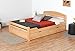 Produktbild Einzelbett/Gästebett"Easy Premium Line" K5, inkl. 2 Schubladen und 1 Abdeckblende, 140 x 200 cm Buche Vollholz massiv Natur, inkl. Lattenrost
