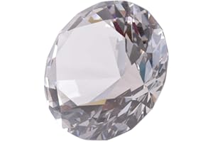 Presse-papier Longwin de 100 mm - En cristal, en forme de diamant, couleur unie - Décoration pour maison, lieu, claire