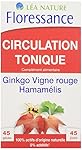 Floressance Phytothérapie Circulation Végétale Circulation Tonique Ginkgo / Vigne Rouge / Hamamélis 45 Gélules Lot de 3