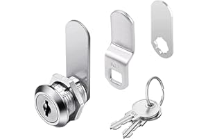 LADAYPOA cabinet lock,drawer lock,generic drawer lock locker locks，standard size cam lock with keys for cupboard,letterbox,mailbox(16mm)