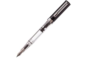Twsbi Eco M7444300 - Pluma estilográfica, resina, metal, transparente, negro, M7444300 - M