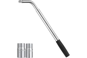 Knpwer Clé Démonte-Roue Télescopique,clé de roue extensible en acier pour voiture, fourgonnette, camion, caravane (17mm, 19mm, 21mm et 23mm)