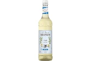 BLUE NILE FOODS MONIN Premium Sugar Free Vanilla Syrup 1L with FREE Cocktail Recipe Card