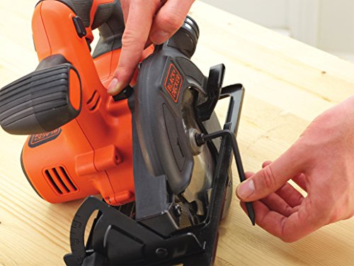 Black + Decker 18V, Akku-Kreissäge / Handkreissäge, Ø 140 mm, 43 mm Schnitttiefe, ohne Ladegerät, BDCCS18N - 5