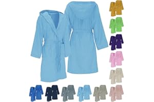 GX GARGIX Accappatoio UNISEX microfibra uomo e donna con cappuccio tasche salvaspazio calibrato