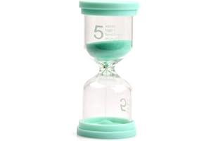 Focenat Clessidra, Clessidre Timer a Colorato, 3/5 / 10 Minuti Sandglass Sand Clock per Spazzolini da Bambini, Timer Orologio di Sabbia da Cucina per Casa Scuola Classe Ufficio Gioch (5 Minuti)