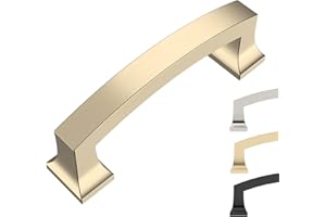 9BUILD 2 Pack 76mm Gold Cabinet Pulls Cabinet Handles Kitchen Cupboard Handles Kitchen Door Handles Drawer Handles Zinc Alloy Gold Kitchen Handles Wardrobe Handles Cupboard Door Handles