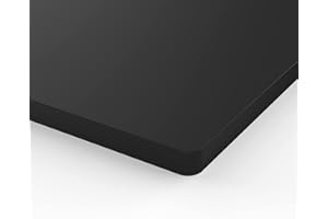 ‎ALLDREI ALLDREI Schreibtischplatte, Tischplatte - 160 x 80cm (Schwarz), Perfekt für höhenverstellbare Schreibtische, Tischplatte aus MDF-Material, Stärke 2,5 cm Stabile Langlebig