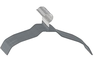 ‎WENKO WENKO Alessia Kleiderbügel Metall [20er Set] Kleiderbügel platzsparend [rutschfest & dünn] Hemdenbügel auch für Blusen & Kleider, Kleiderbügel grau für Garderoben, platzsparende Kleiderbügel