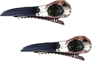 LARFRAECY 1 paio Accessori per Halloween,Mollette per capelli con scheletro in metallo,Halloween Skeleton Accessori per le ragazze,capelli a forma di teschio di Halloween,in lega di corvo teschio