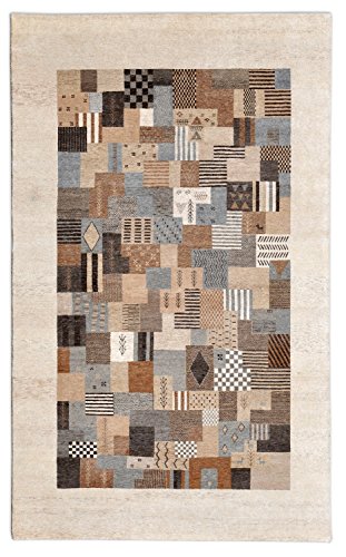 Preisvergleich Produktbild Thomas Gabbeh Indien Orientteppich Beige / Neuseelandwolle - 200 x 300