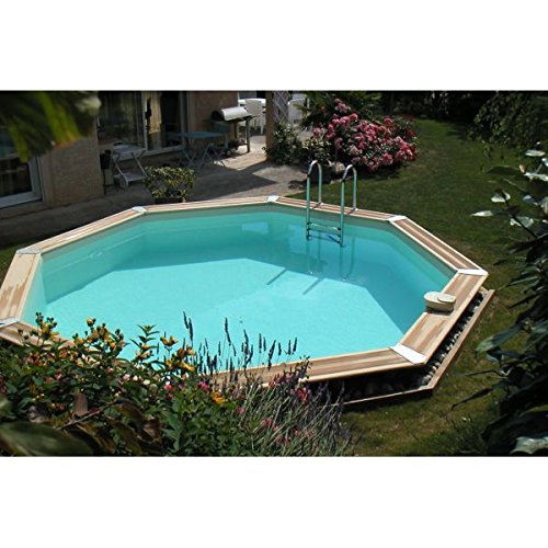 Piscine Bois Océa 860 X 470 X 130 M Liner Gris Ubbink