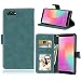 Produktbild Huawei Honor View 10 Hülle, Huawei Honor V10 Handyhüle, Alfort Retro Matte Einfarbige Farbe Prämie PU Ledertasche Multifunktional Lederhülle Tasche Wallet Case Cover Schutzhülle für Huawei Honor V10 ( View 10 ) Smartphone 5.99" mit 3 Kartensteckplatz / Foto-Slot und Standfunktion ( Blau )