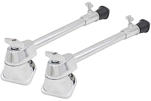 ALOMEJOR Tamburi Speroni Pedale Staffa Ferro Placcatura Piedini per Tamburo Gamba Percussione Accessorio Strumento