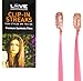 Love Hair Extensions Twin Pack Clip-In Streaks Neon Pink