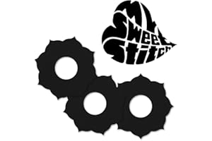 MySweetStitch | Plaster do sensora Freestyle Libre 3 | Wodoodporny i przyjazny dla skóry (10 sztuk) | w kształcie mandali | na zewnątrz: Ø 65mm, wewnątrz Ø 20mm | Czarny