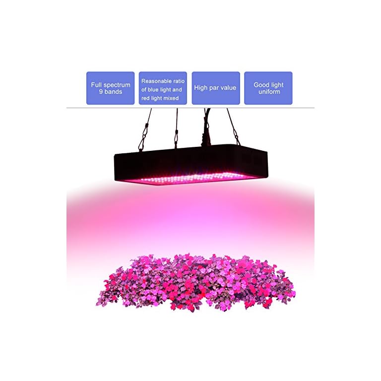 Toplanet 300W Led Pflanzenlampe Grow Light VollSpektrum LED