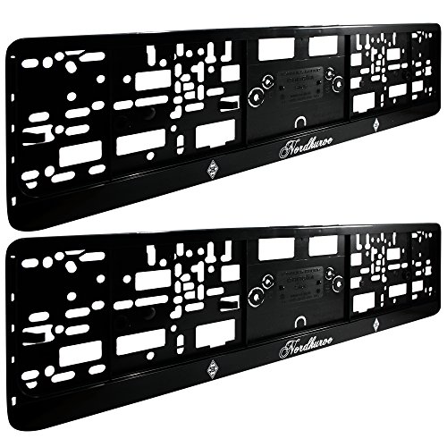 Preisvergleich Produktbild Borussia Mönchengladbach Kennzeichenhalter / Nummernschildhalter / Kennzeichenverstärker / Kennzeichenrahmen 2er Set - plus 2 x gratis Aufkleber forever M´gladbach