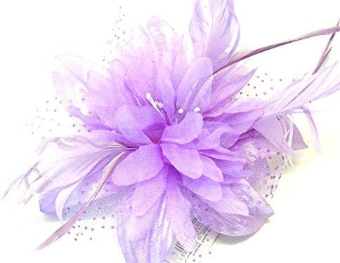 La Peach Fashions Gorgeous Hair Flower Wedding Flower Fascinator On Clear Comb Lovely Colours Size 12 cm