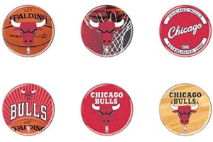 WinCraft NBA Chicago Bulls WCR33058210 Lot de 6 boutons ronds 5,1 cm
