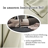 H.Versailtex Verdunklungsvorhänge, Hellgrau/Beige Vorhänge Blickdicht mit Ösen 2 Stück 245 CM x 140 CM (H x B), 2er-Set - 4