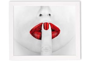 POSTERGALERIA Cuadro en marco, póster moderno, pared artístico, varios temas 40 x 50 cm Labios