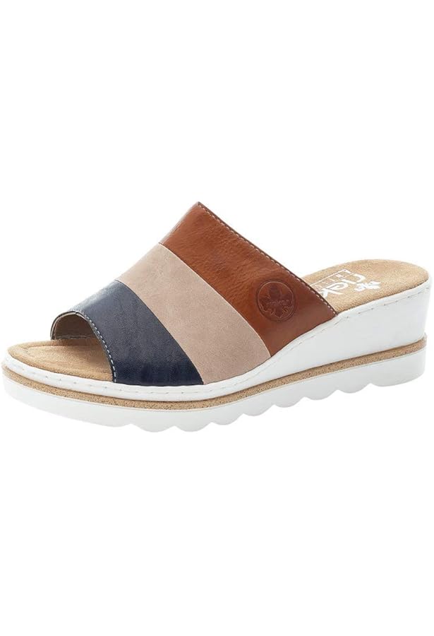 Rieker 629 M9 Ciabatte Donna In Ecopelle - Pantofole Comode Con Zeppa 4cm, Taglia Stretta - Foto 8