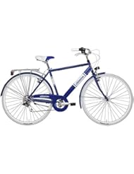 " ADRIATICA Bicicleta Con Cambio de 6 V Modelo PANAREA MAN Color Blanco y Azul