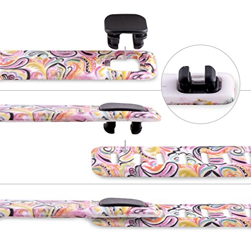 kwmobile 2in1 Set: 2x Sport Ersatzarmband für Garmin Vivofit in Spitze Schwarz Weiß, Aztec Ornamente Schwarz Weiß, Innenmaße: ca. 15 – 21 cm - 8