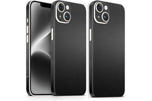 TF Skins iPhone 12 Mini Skin (Pack of 2) Protective Film for the Back and Sides in Elegant Look Including Camera Protection Against Scratches (Matte Black)