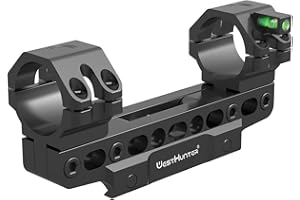 WestHunter Optics 100 MOA Precision Picatinny Scope Mount - 30mm Offset Cantilever Riflescope Mount with Bubble Level & 1-inch Adapter | Adjustable Height, Length, and Angle