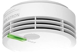 Hekatron Genius Plus Edition – Détecteur de fumée avec piles et patins adhésifs inclus – En blanc