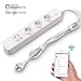 Produktbild Edited Wifi Smart Steckdose, WiFI Smart Steckdosenleiste Wireless Intelligent Switch Socket für IOS/Android (EU-Stecker) mit 3 Steckdosen und 4 Individuelle Schaltfläche, 2000W, Weiß
