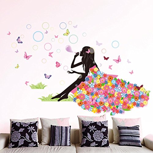 Oyedens Neu! Neu! Neu! Schmetterlings-Blumen-Fee-Aufkleber Schlafzimmer Wohnzimmer WäNde - 7
