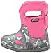 Baby/Kids/Toddler Classic Bogs Pink Grey Multi Playful Animals Design Winter Boots Wellingtons Waterproof Sizes 3-9 (5, Pink Multi)