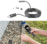 2in1-USB-Anschluss-Stecker für PCs und Mobilgeräte • Ideal für OTG-fähige Smartphones und Tablet-PCs • Stufenlos dimmbares LED-Kamera-Licht • Scharfe Bilder schon ab 3 cm Entfernung • Wasserdicht nach IP67