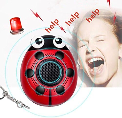 Personal Alarm Keychain High Decibel Self Defense Security Sirens and Horns SOS Emergency Human Voice Safety Sirens for Women/Elderly /Kids/Adventurer/Night Workers/Explorer with Flashlight 1 PACK (4)