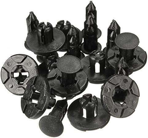 (6942-u) 10PCS 8MM PLASTIC RIVET FASTENER BUMPER FENDER PUSH CLIPS (USA)