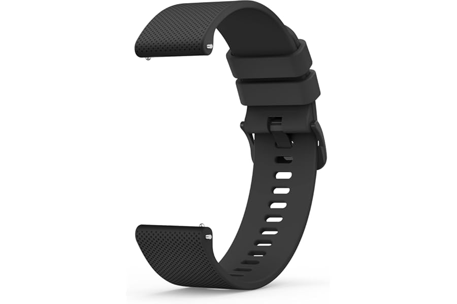 Wanme Watch Rubber Strap 20mm 22mm for Men and Women, Quick Release Silicone Replacement Bnad, Waterproof Soft Sports Straps with Metal Buckle