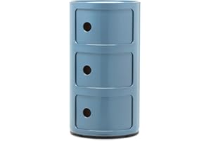 Kartell Componibili, Mueble Contenedor 3 Elementos, Celeste
