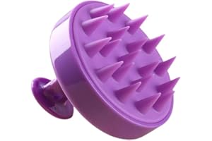 Scalp Massager, Shampoo Brush Soft Silicone Bristles Head Massager, Hair Scrub Brush for Wet and Dry Hair, Scalp Exfoliator,Reduce Dandruff, Massage Scalp, Promote Hair Growth (Random Color)