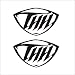 isee360 THH helmet sticker Dull Black Matte ,Sportive Bike Sides Stem Visor (Pack of 2 ) RS.99.00