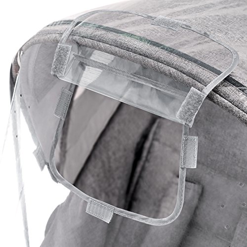 Universal Komfort Regenschutz für Buggy und Sportwagen | gute Luftzirkulation, verschließbares Kontakt-Fenster, einfache Montage an jedem Kinderwagen, PVC-frei - 2
