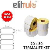 Elitrulo Barcode Label 20x50 Thermal - 1000 Pieces