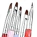 Neverland 5Pcs 2-Way Acrylic UV Gel Nail Art Painting Design Polish Pen Brushes set