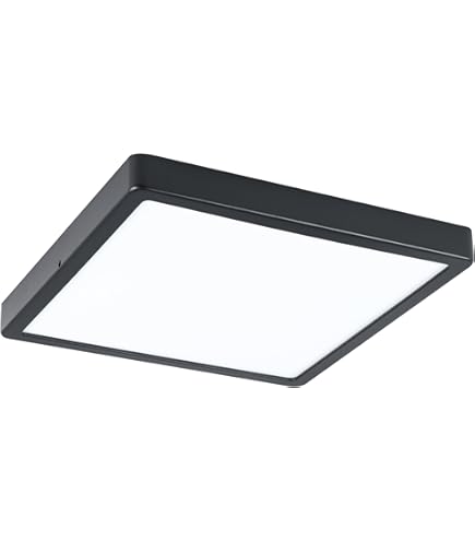 EGLO Fueva 5 LED Ceiling Light L X W 28.5 Cm, 1 Bulb Surface-Mounted Light Made Of Steel And A Plastic Light Surface, Ceiling Light In Black, White - View #3