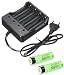 Produktbild caricabatterie 4 posti + 2 batteria NCR18650B 3400mAh sigaretta bici faro led