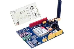 TECNOIOT SIM900 GPRS/GSM Shield Development Board Quad-Band Module with Antenna + Gift | Module Quadri-Bande de Carte de développement de Bouclier de SIM900 GPRS/GSM avec l'antenne + Cadeau