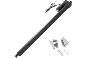 Jvnvlki Course 1000 mm - 3000 N - Étanche IP65 - Entraînement linéaire 12 V - Moteur linéaire 5 mm/s - Avec étriers de montage pour porte Lift Coop, armoire, ouvre-fenêtre, ouvre-porte, domotique